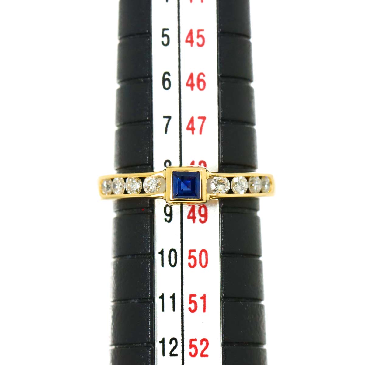 Sapphire Diamond 0.67ct Ring 18K YG 750 4.5-4.75(US)