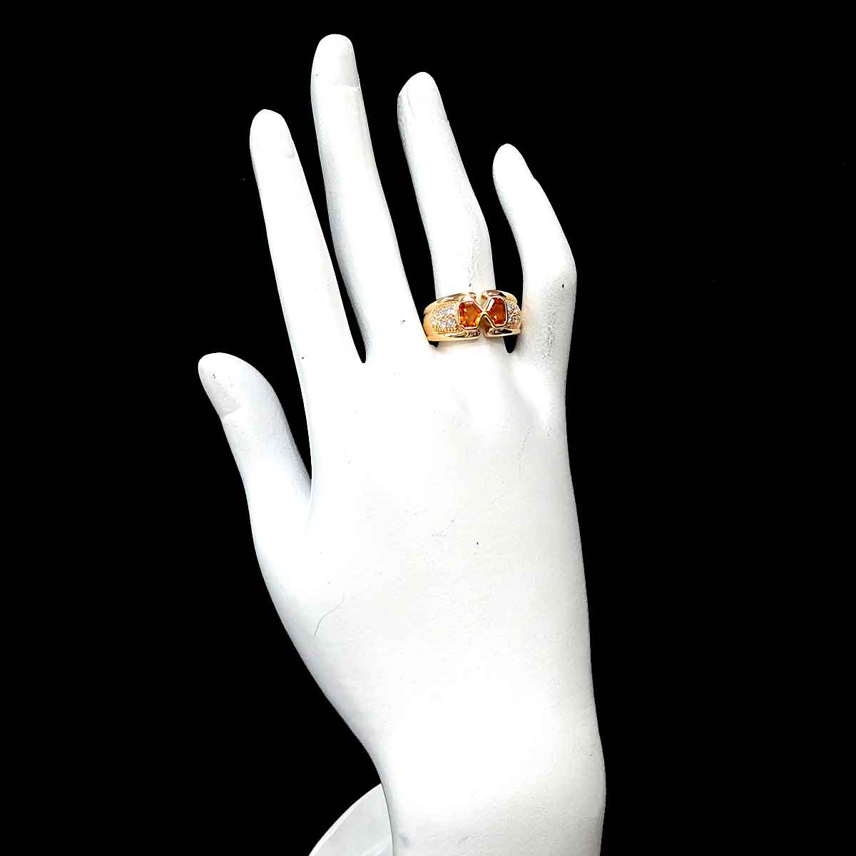 Sapphire 1.48ct Diamond 0.27ct Ring 18K YG 750 Size8-8.25(US)