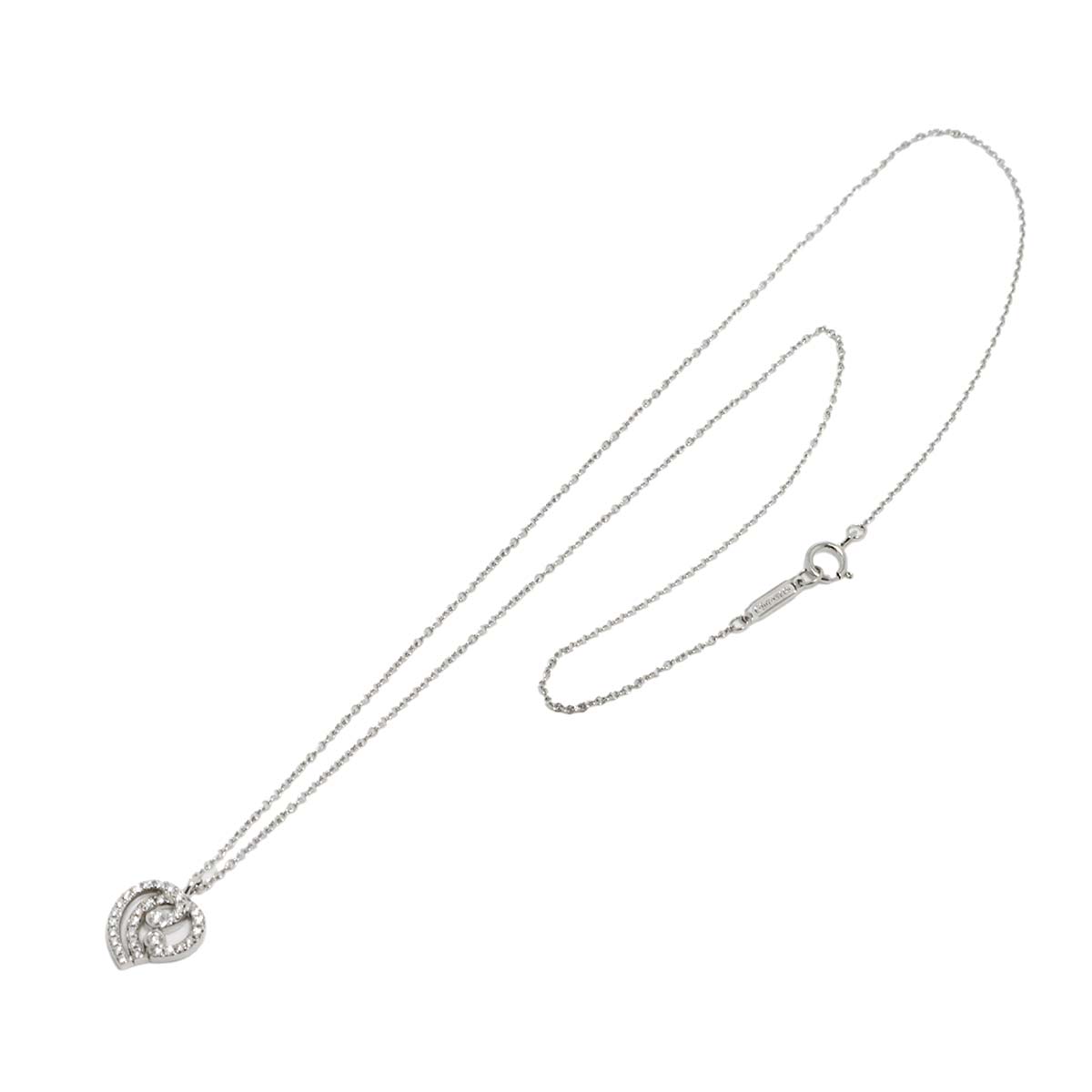 Heart Diamond Necklace Platinum