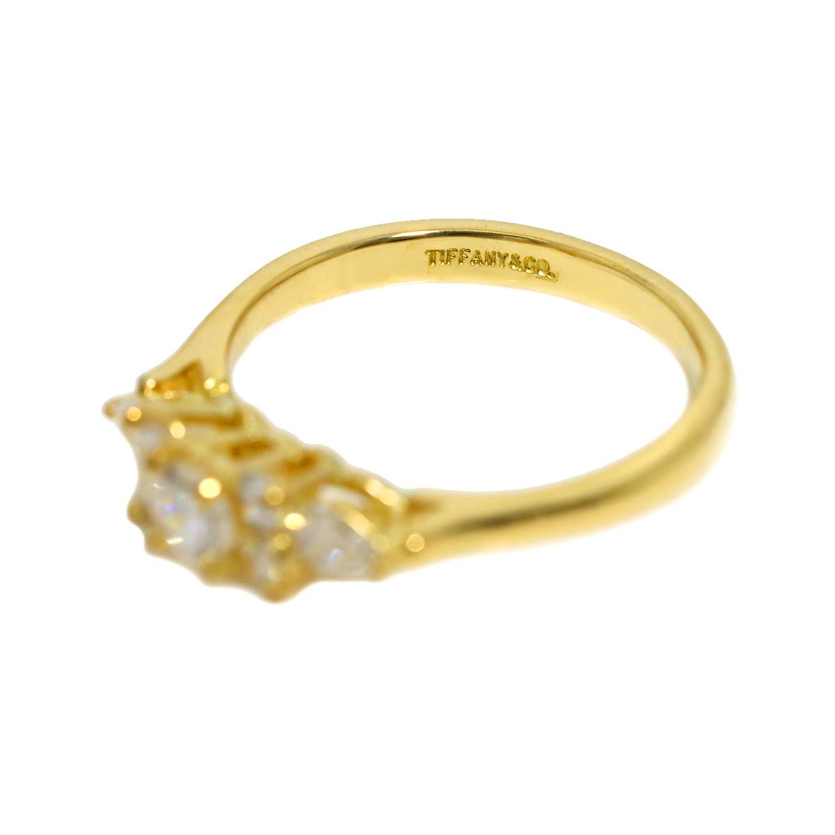 Seven Stone Diamond Ring 18K YG 750 size5.75-6(US)