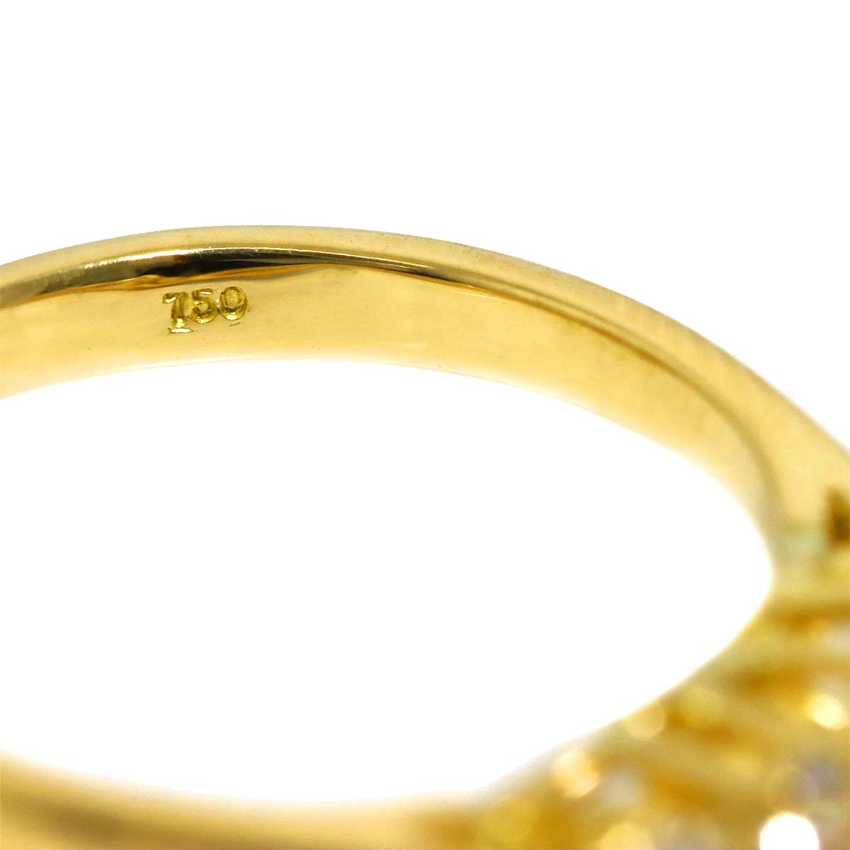 Seven Stone Diamond Ring 18K YG 750 size5.75-6(US)