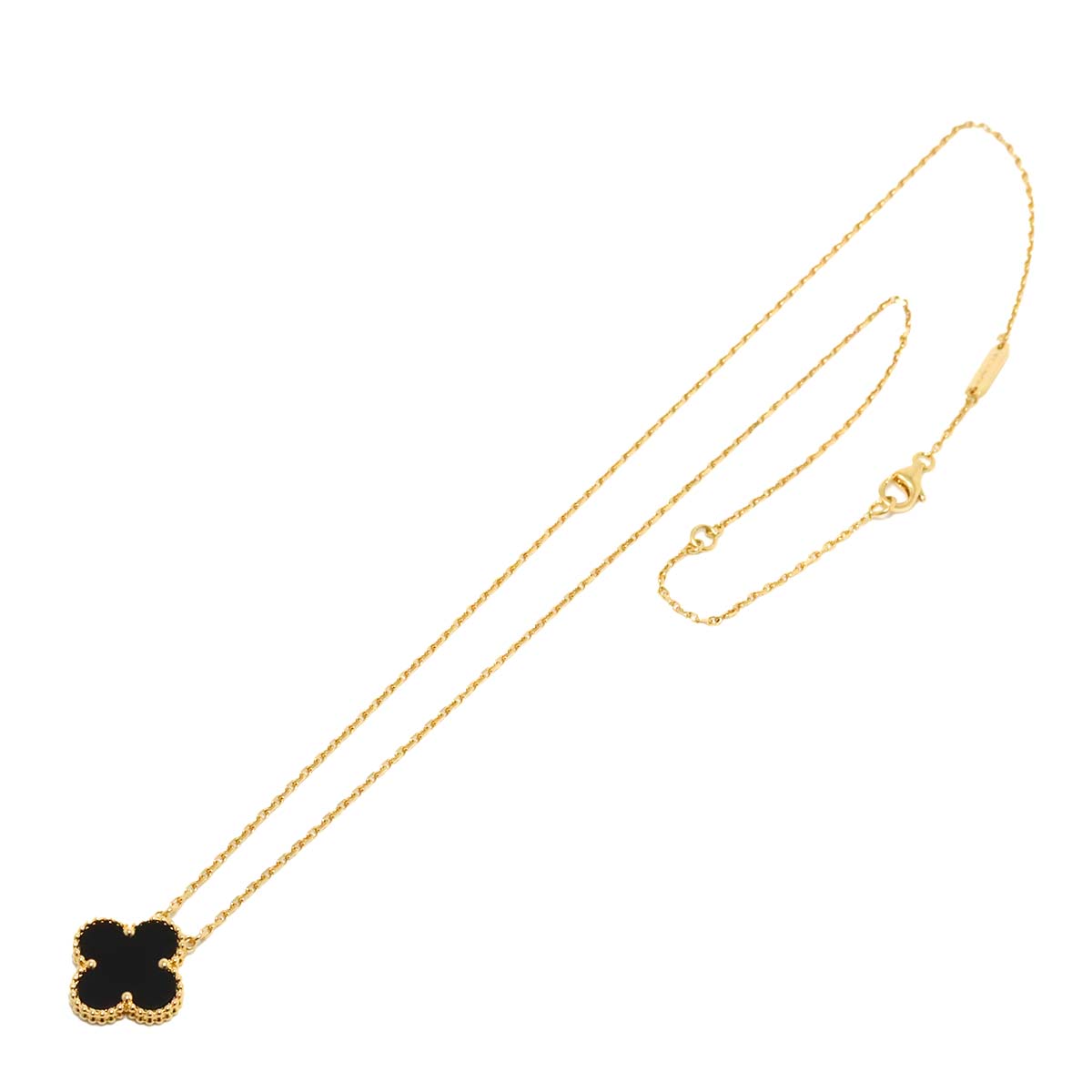 Vintage Alhambra Onyx Necklace 18K YG 750