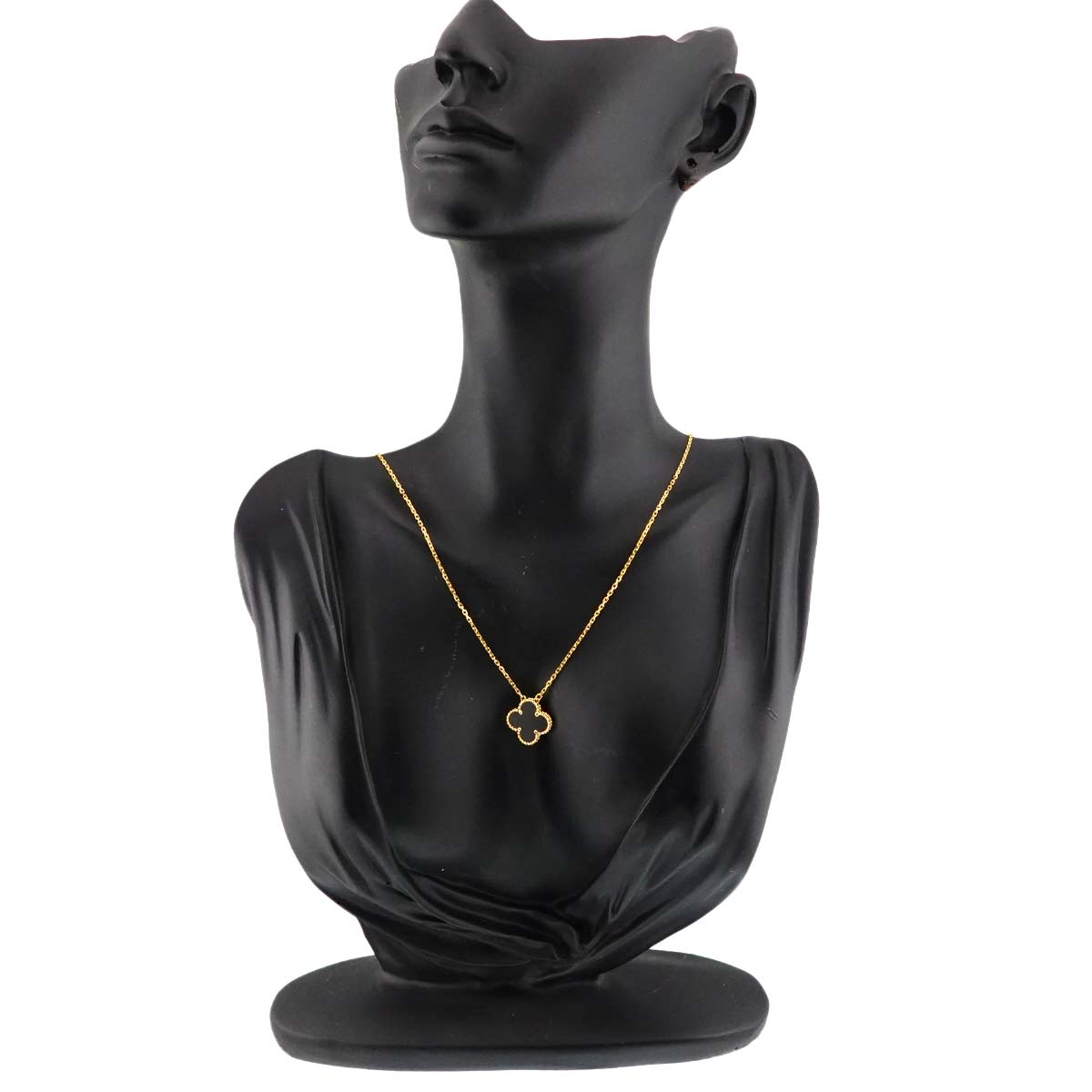 Vintage Alhambra Onyx Necklace 18K YG 750