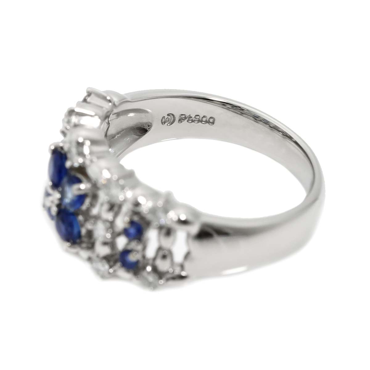 Sapphire 0.27ct Diamond Ring Platinum size5.5-5.75(US)
