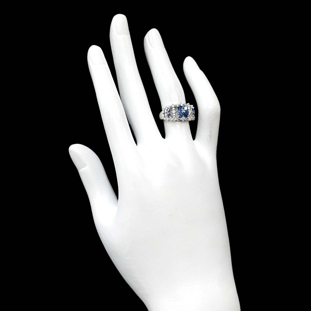 Sapphire 0.27ct Diamond Ring Platinum size5.5-5.75(US)