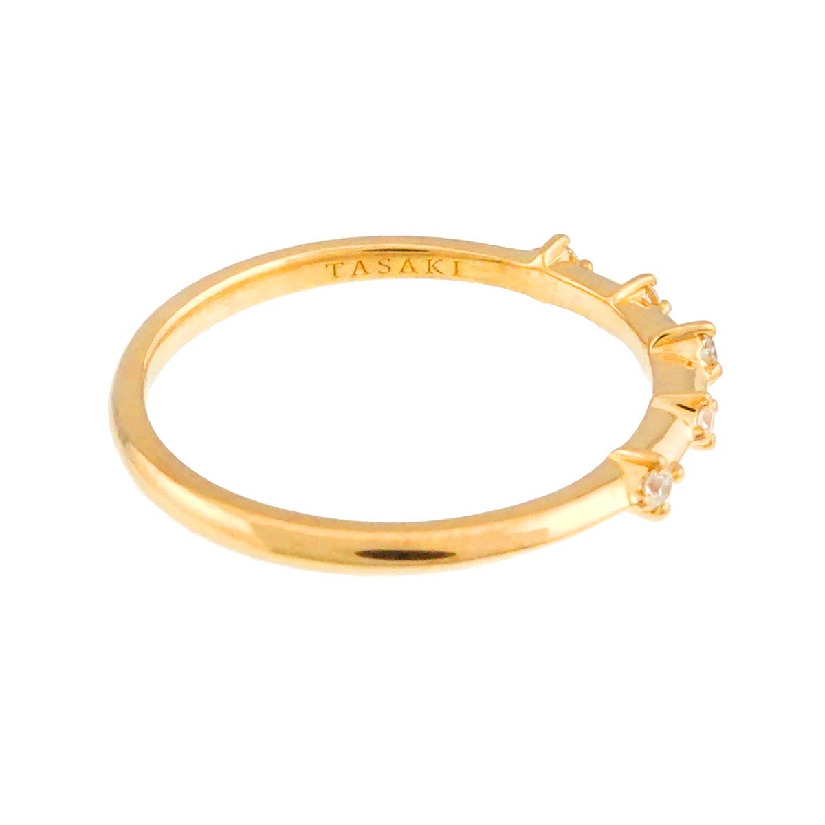 Diamond 0.06ct Ring 18K YG 750 Size5.5-5.75(US)