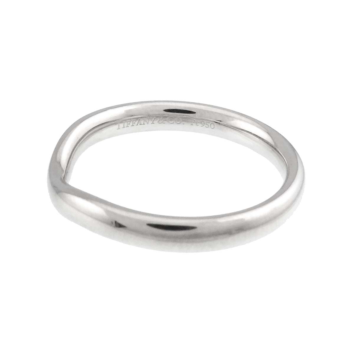 Wide Curved Band Ring Pt Platinum size7.25(US)