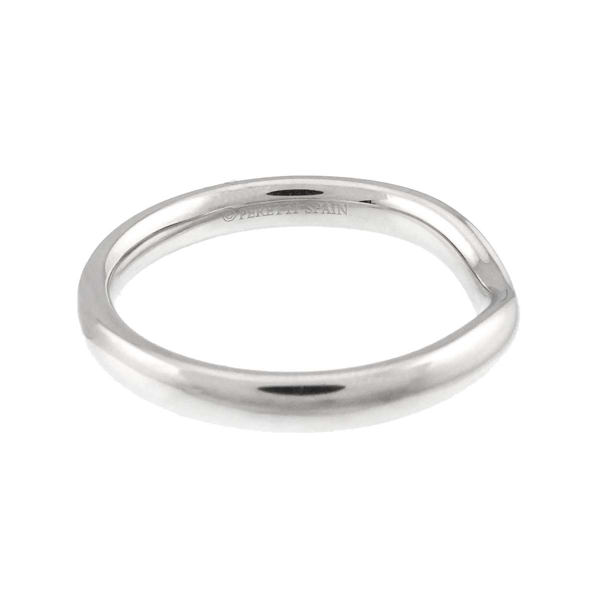 Wide Curved Band Ring Pt Platinum size7.25(US)