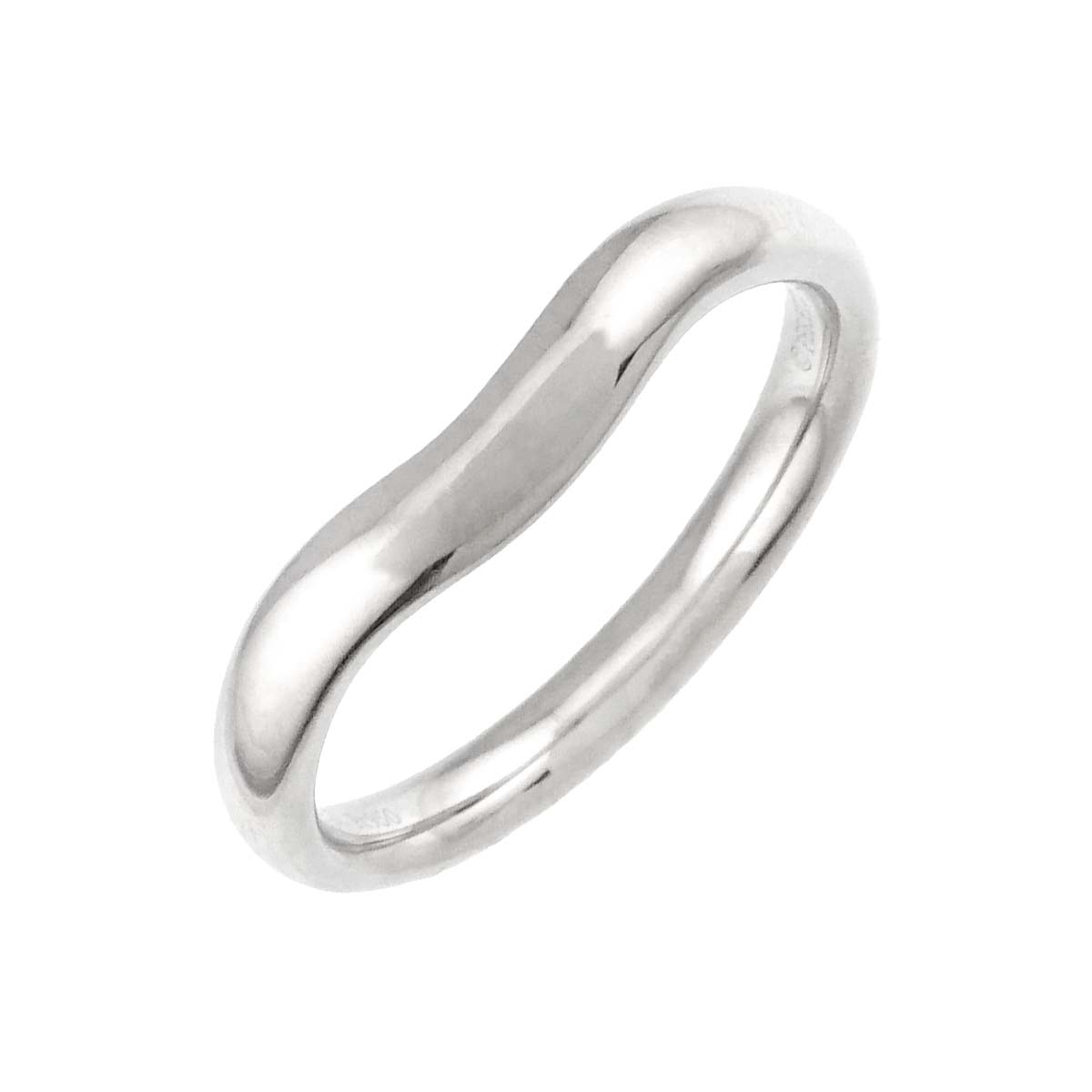 Wide Curved Band Ring Pt Platinum size7.25(US)