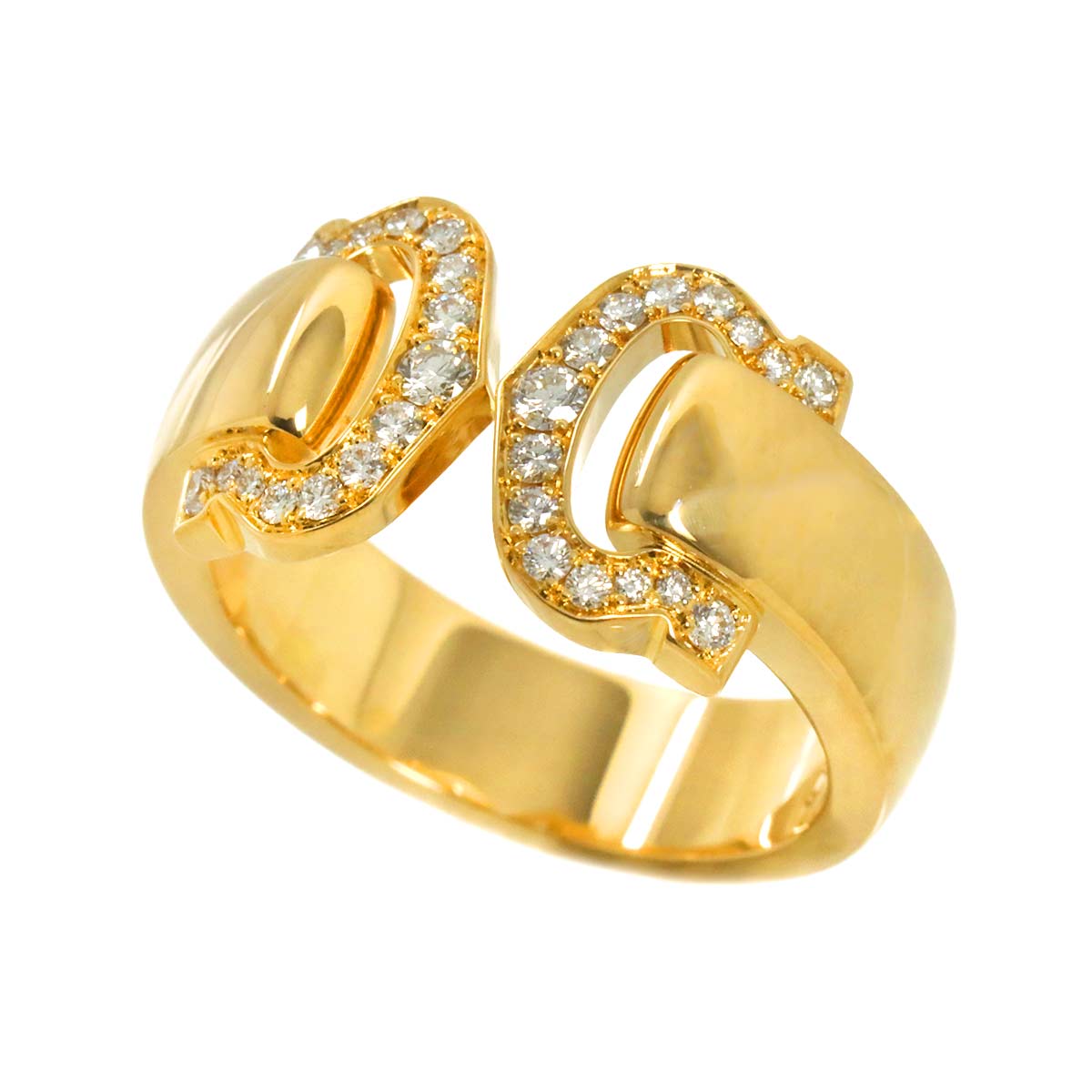 2C Ring Diamond 18K YG 750 size49 4.75-5(US)