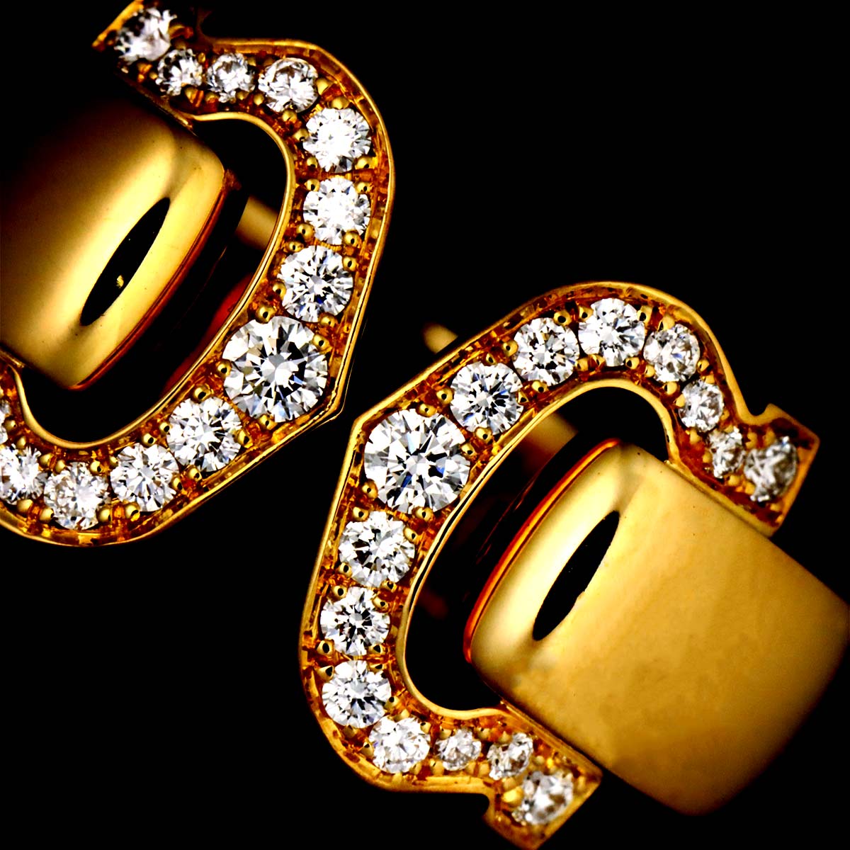 2C Ring Diamond 18K YG 750 size49 4.75-5(US)