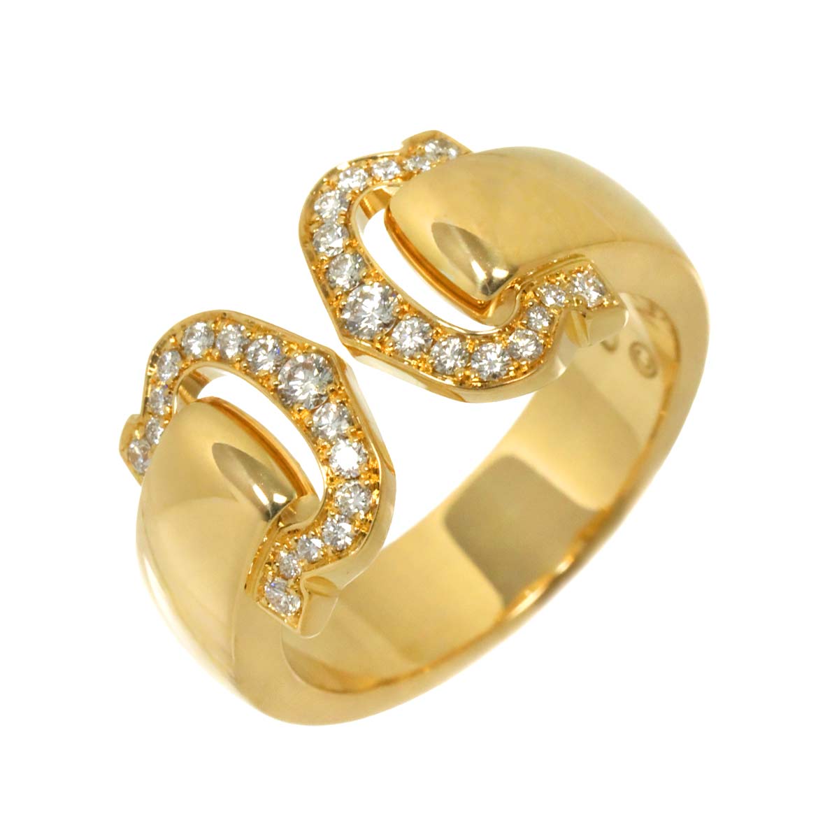 2C Ring Diamond 18K YG 750 size49 4.75-5(US)