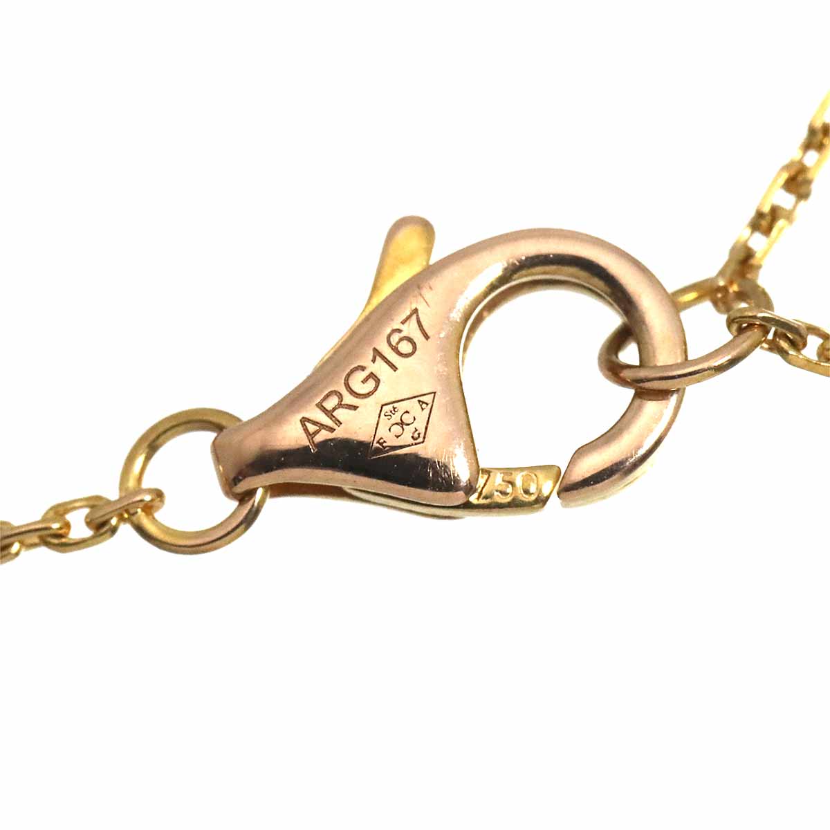 Cross Diamond Necklace 18K Pink Gold 750