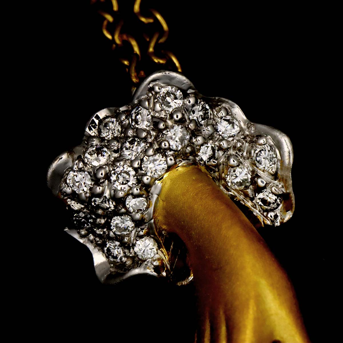 Ruby Diamond Necklace 18K YG WG 750