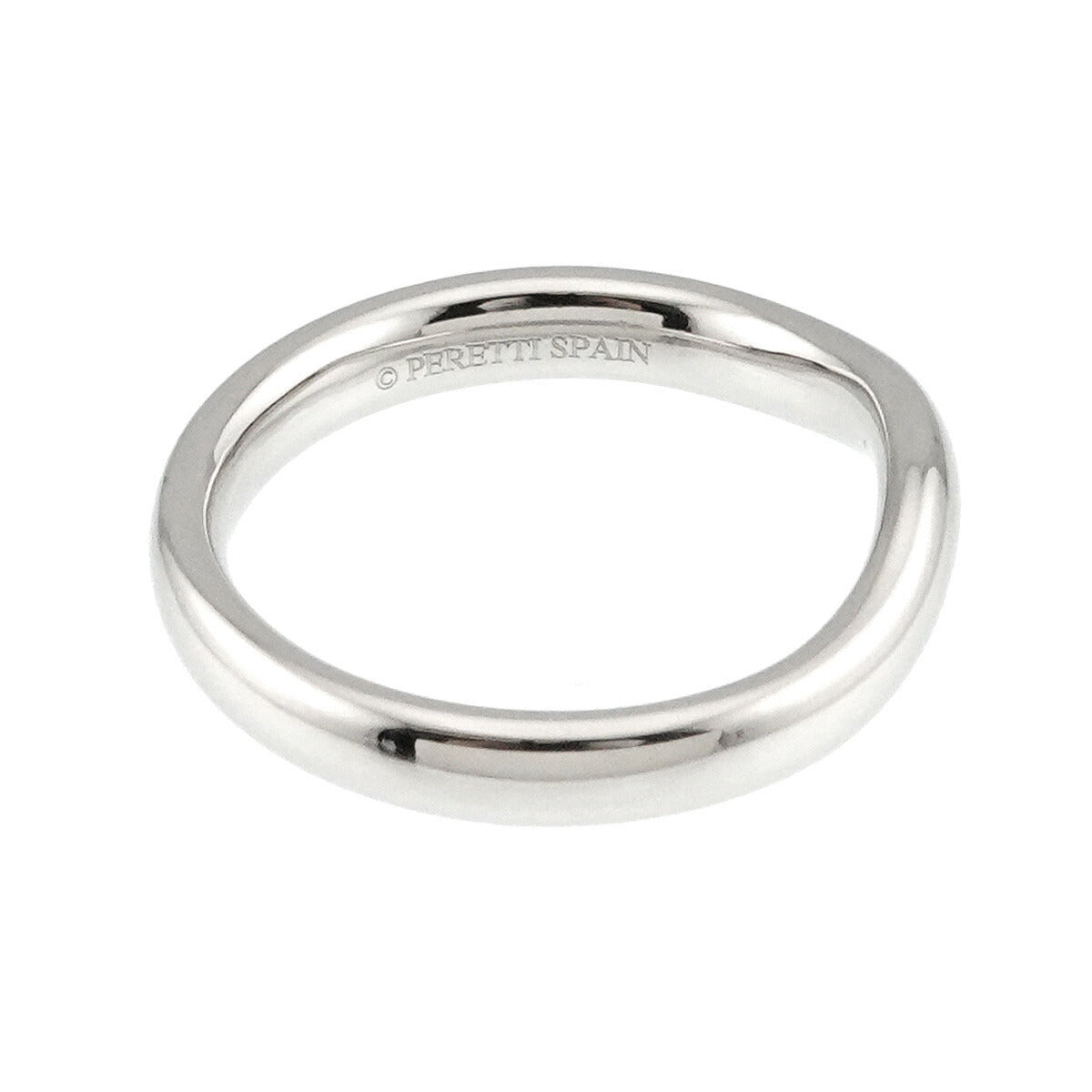 Wide Curved Band Ring Pt Platinum size4.75-5(US)
