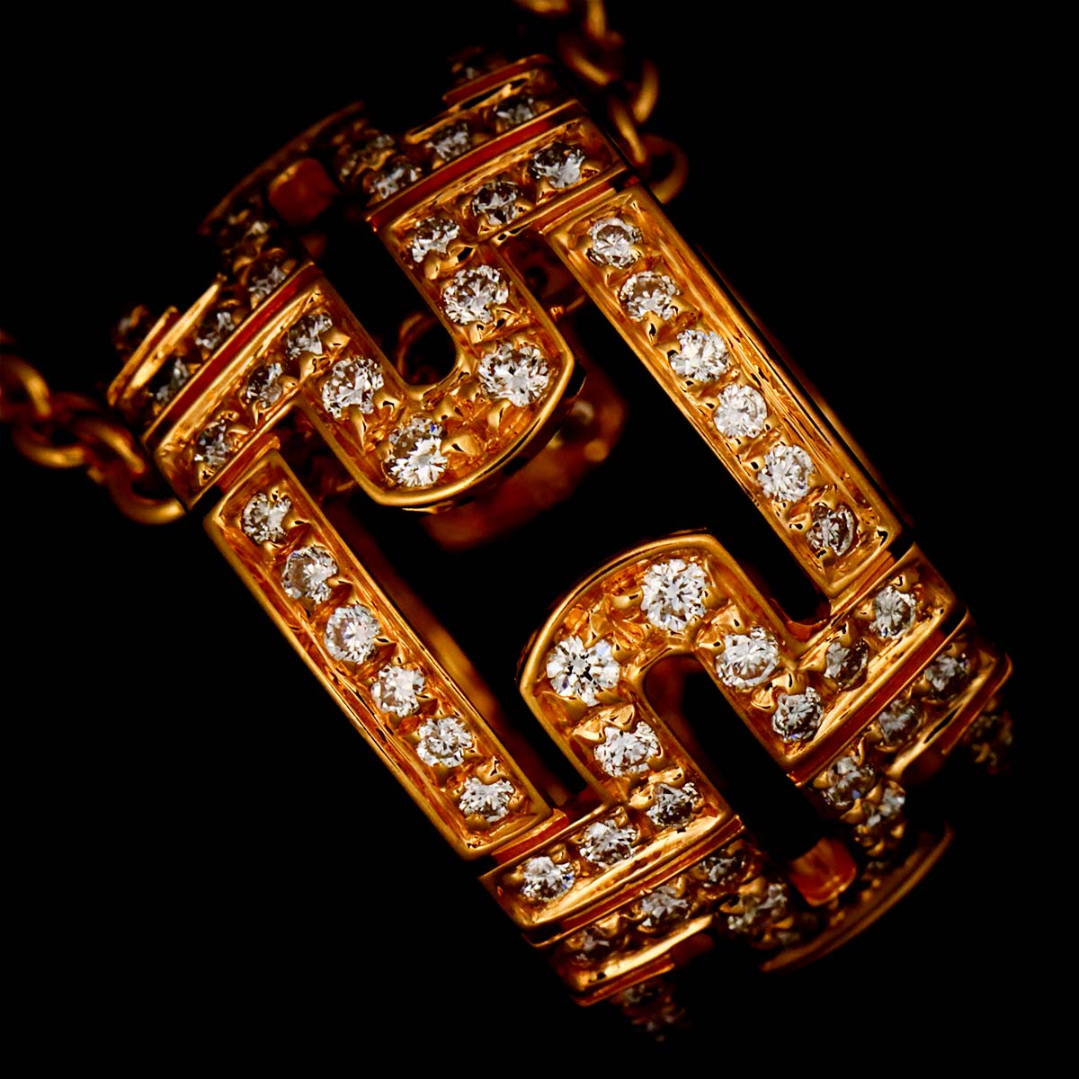 Parentesi Diamond Necklace 18K Pink Gold 750