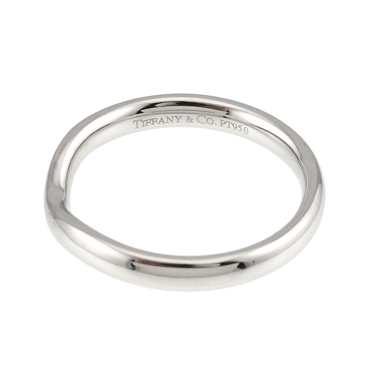 Wide Curved Band Ring Pt Platinum size7.5(US)