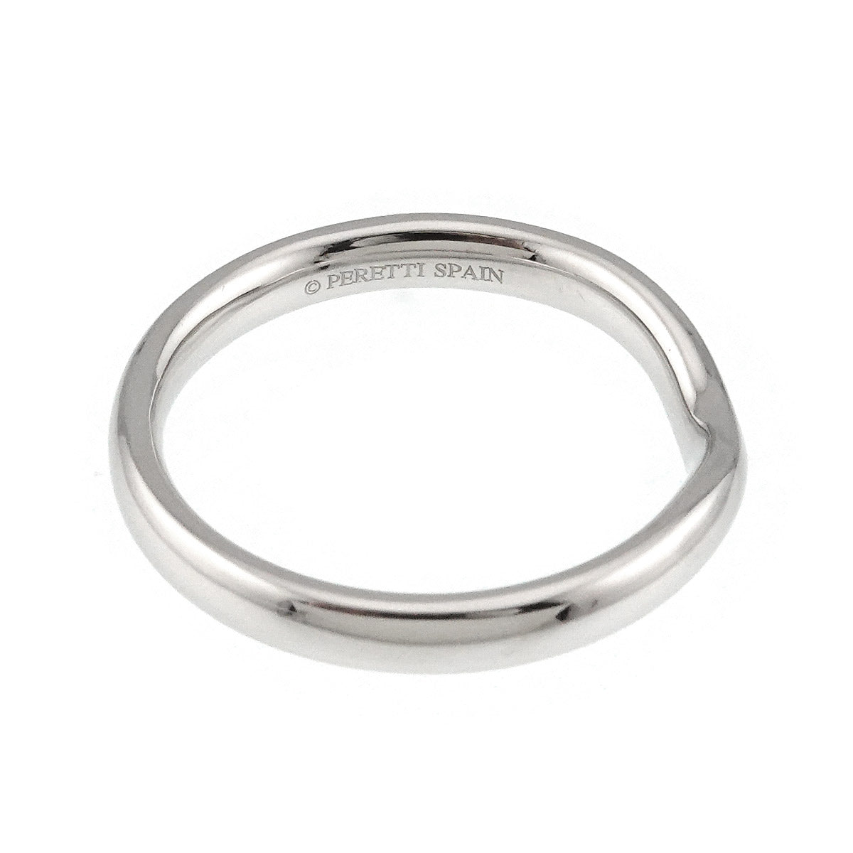 Wide Curved Band Ring Pt Platinum size7.5(US)