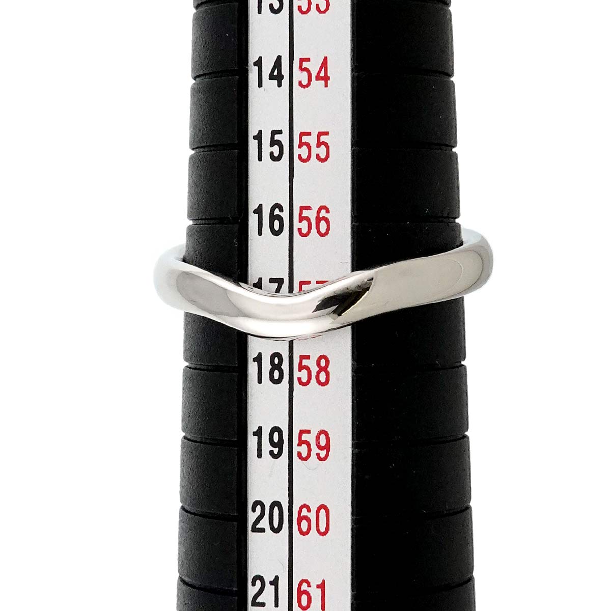 Wide Curved Band Ring Pt Platinum size7.5(US)