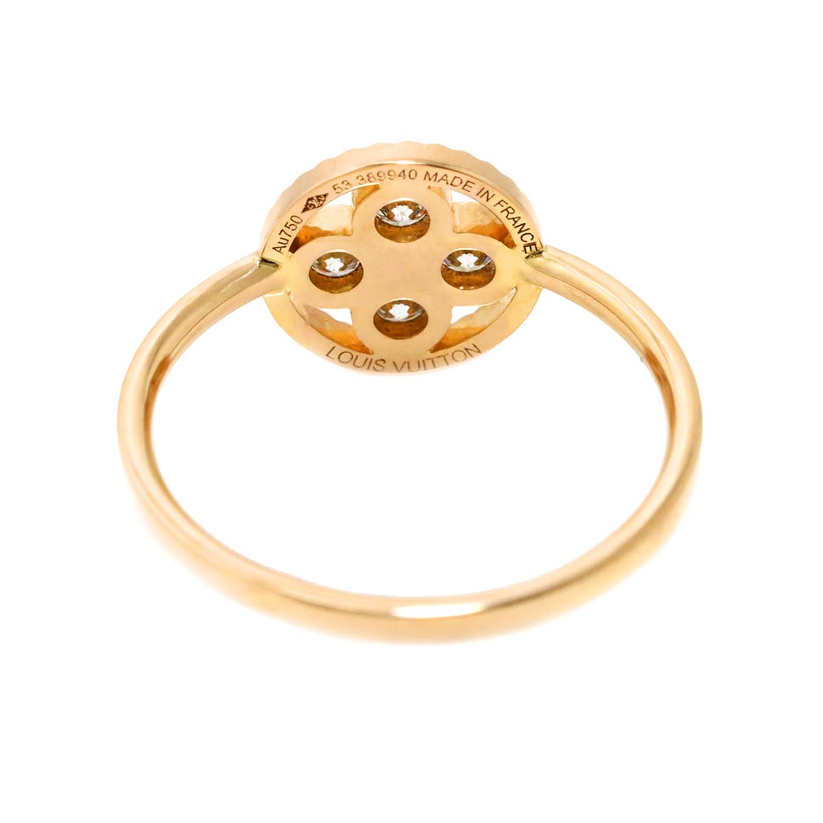 Diamond Ring K18 PG 750 Size53 6.25-6.5(US)