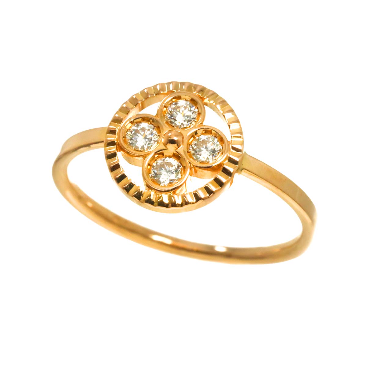 Diamond Ring K18 PG 750 Size53 6.25-6.5(US)