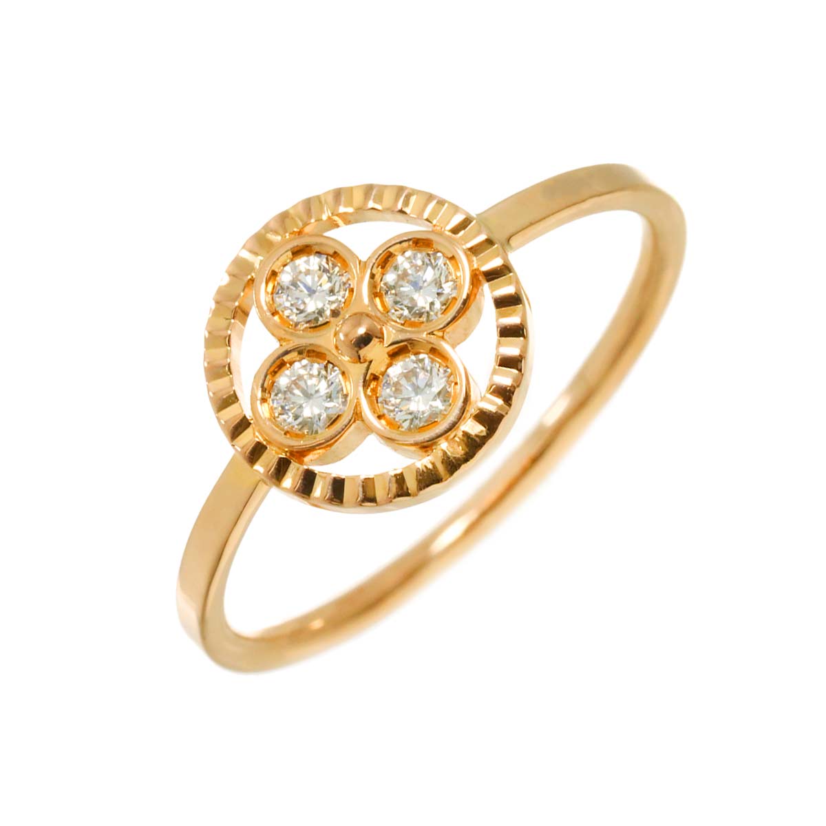 Diamond Ring K18 PG 750 Size53 6.25-6.5(US)