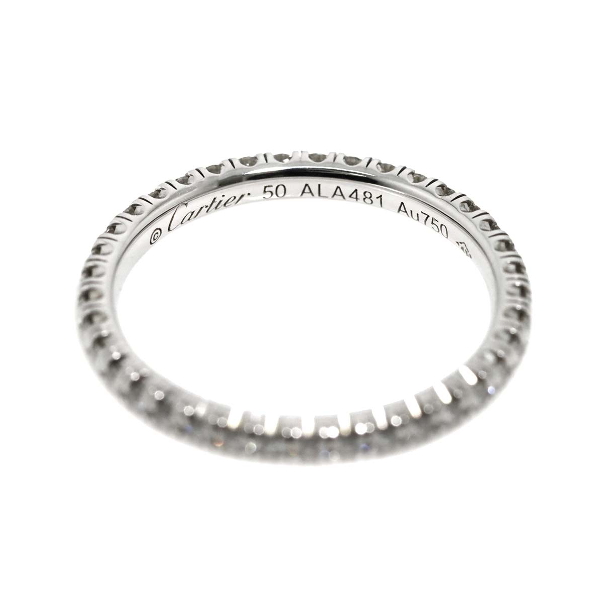 ETINCELLE Full Diamond Ring 18K WG 750 size50 5.25(US)