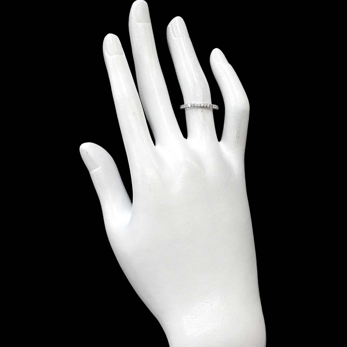 ETINCELLE Full Diamond Ring 18K WG 750 size50 5.25(US)