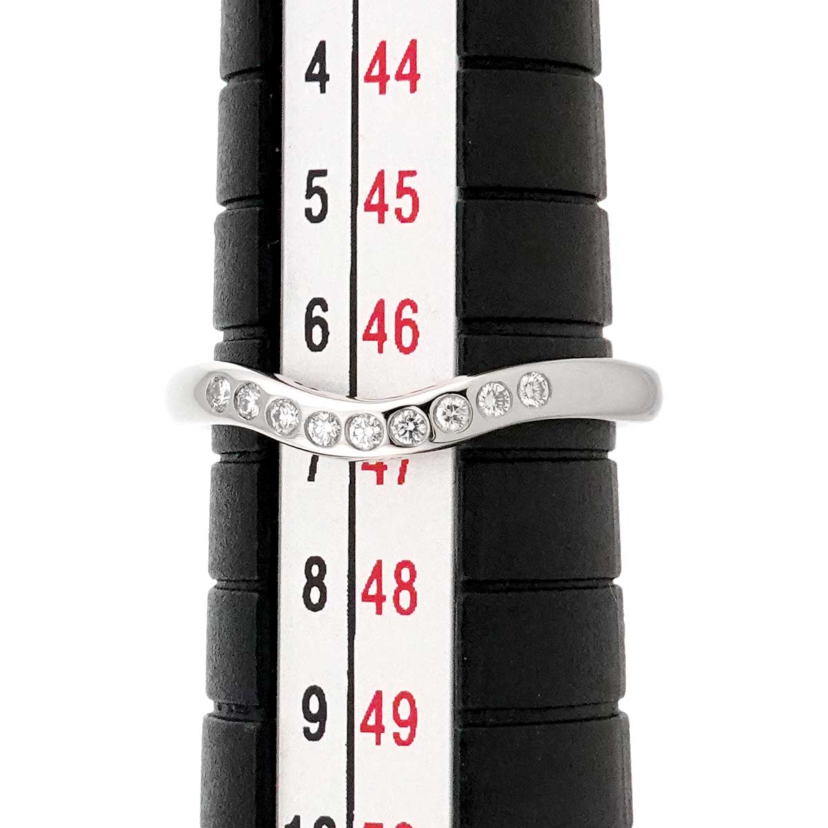 Curved Band Diamond Ring Platinum size3.75-4(US)