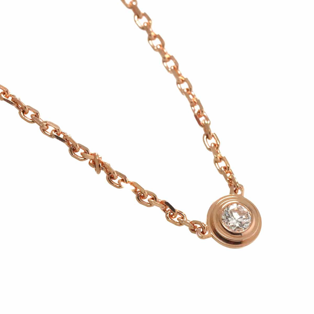 d Amour Diamond Necklace XS 18K Pink Gold 750