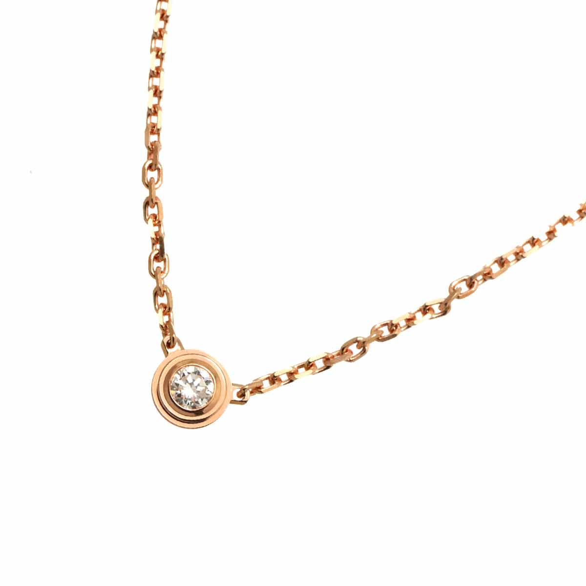 d Amour Diamond Necklace XS 18K Pink Gold 750