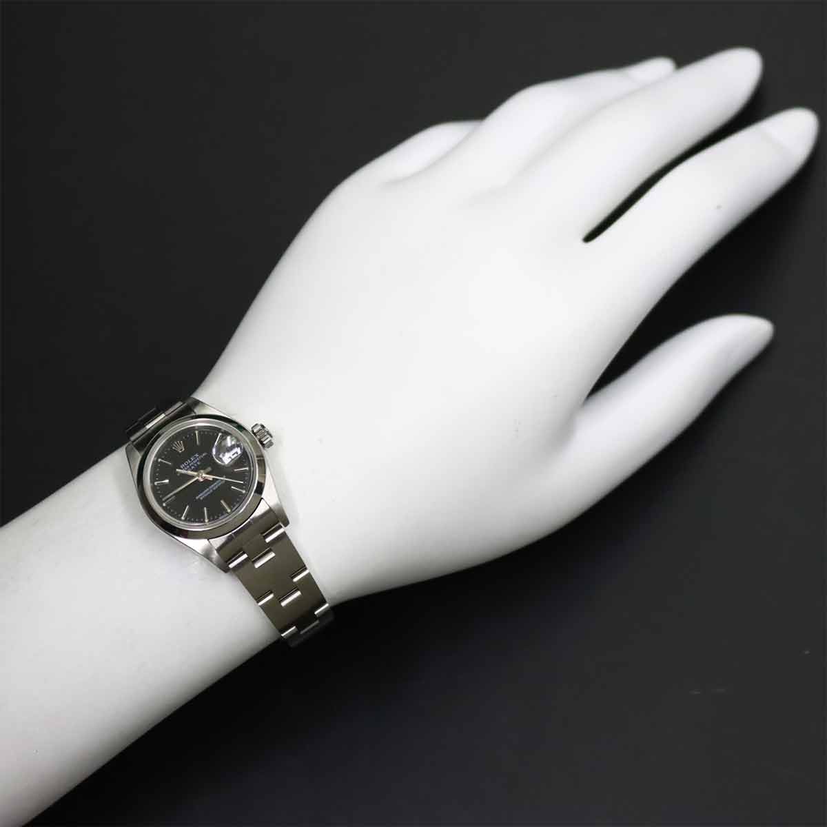 Oyster perpetual Date 79160 Serial Y Black Dial Ladies Watch