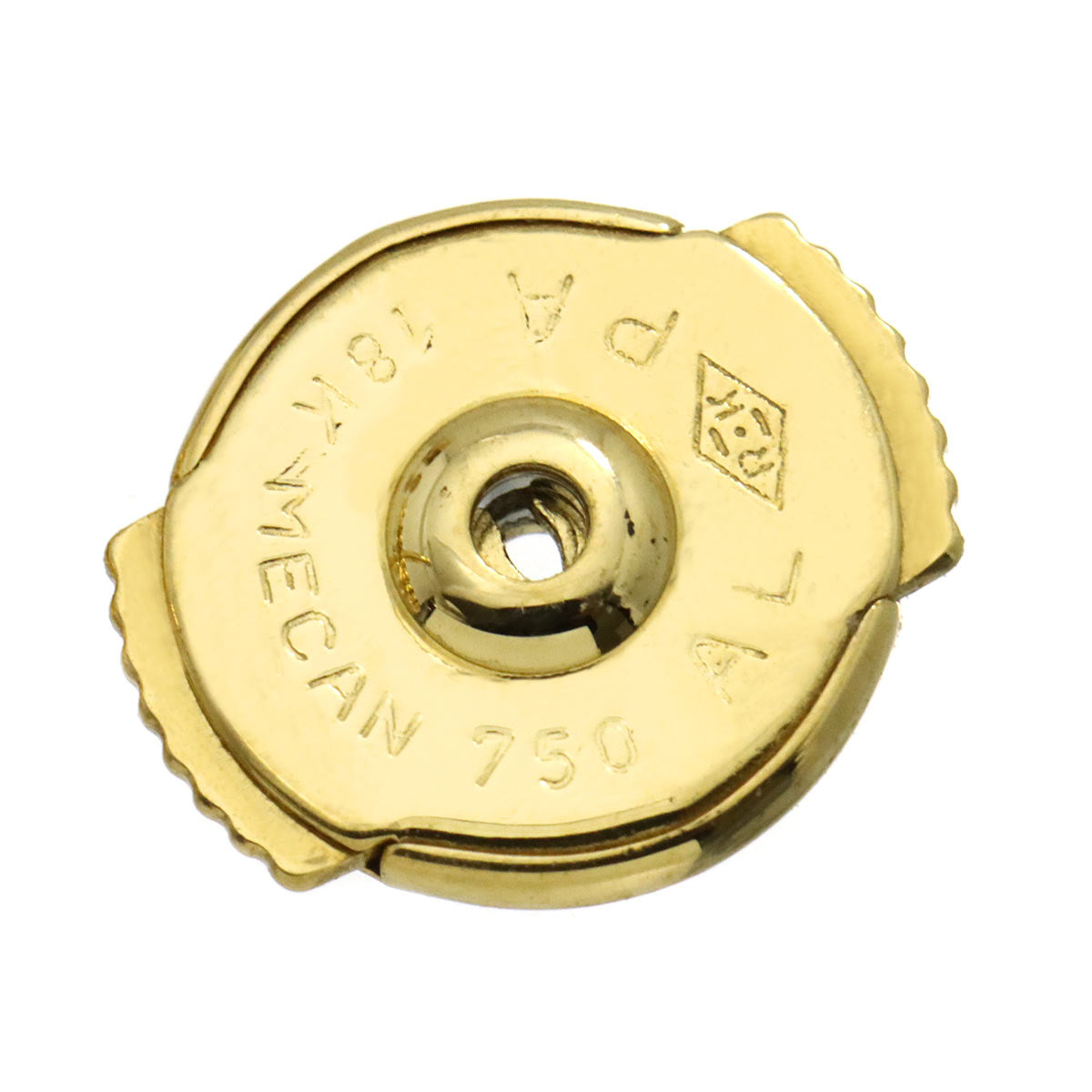 Sweet Alhambra Onyx Earrings Pierced 18K YG 750