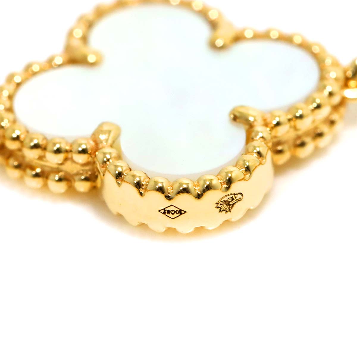 Vintage Alhambra Mother of Pearl Bracelet 18K YG 750