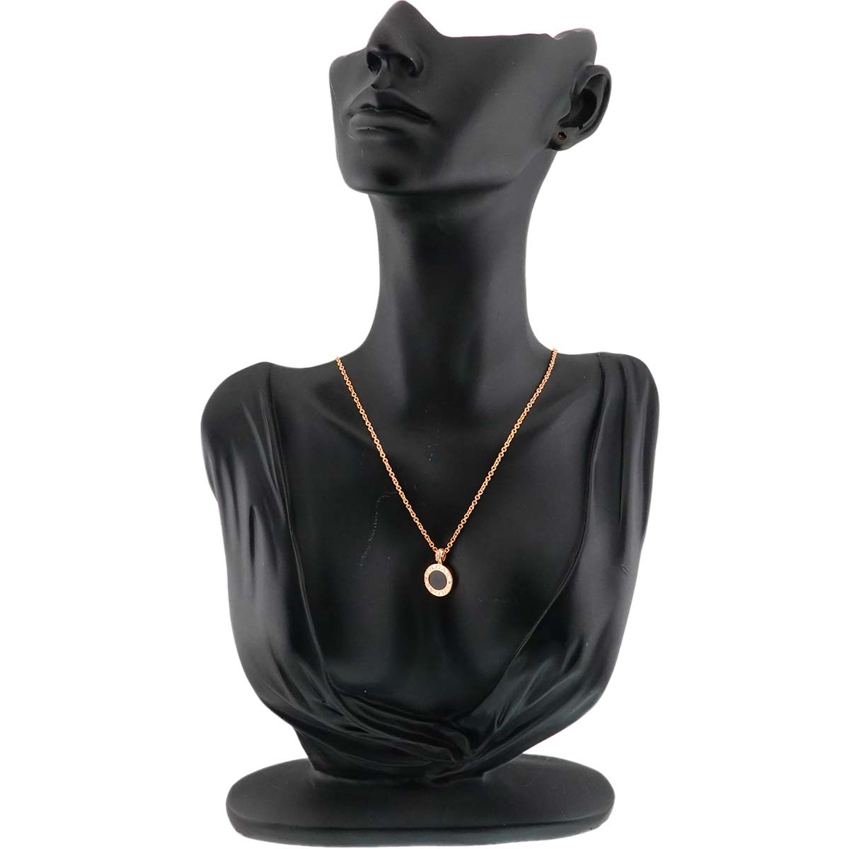 BVLGARIBVLGARI Mother of Pearl Diamond Onyx Necklace 18K PG 750