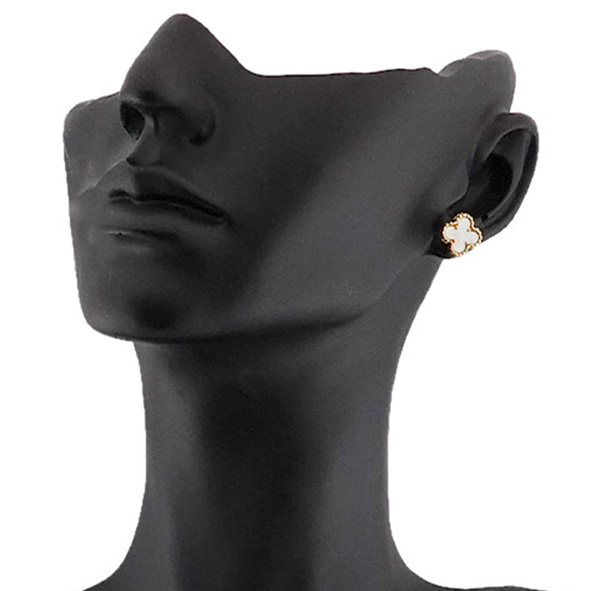 Sweet Alhambra Shell Earrings Pierced 18K YG 750