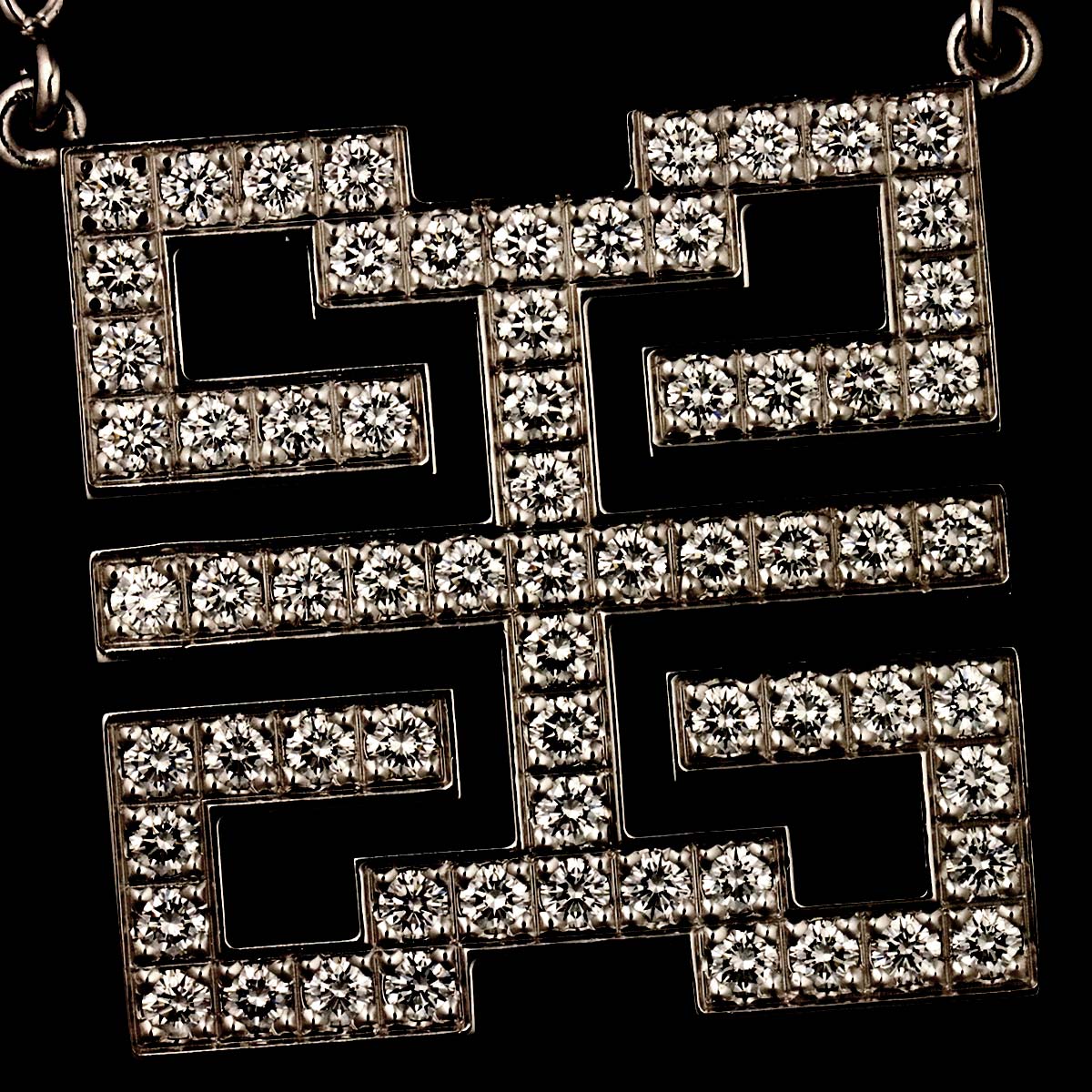 Diamond Necklace 18K White Gold 750