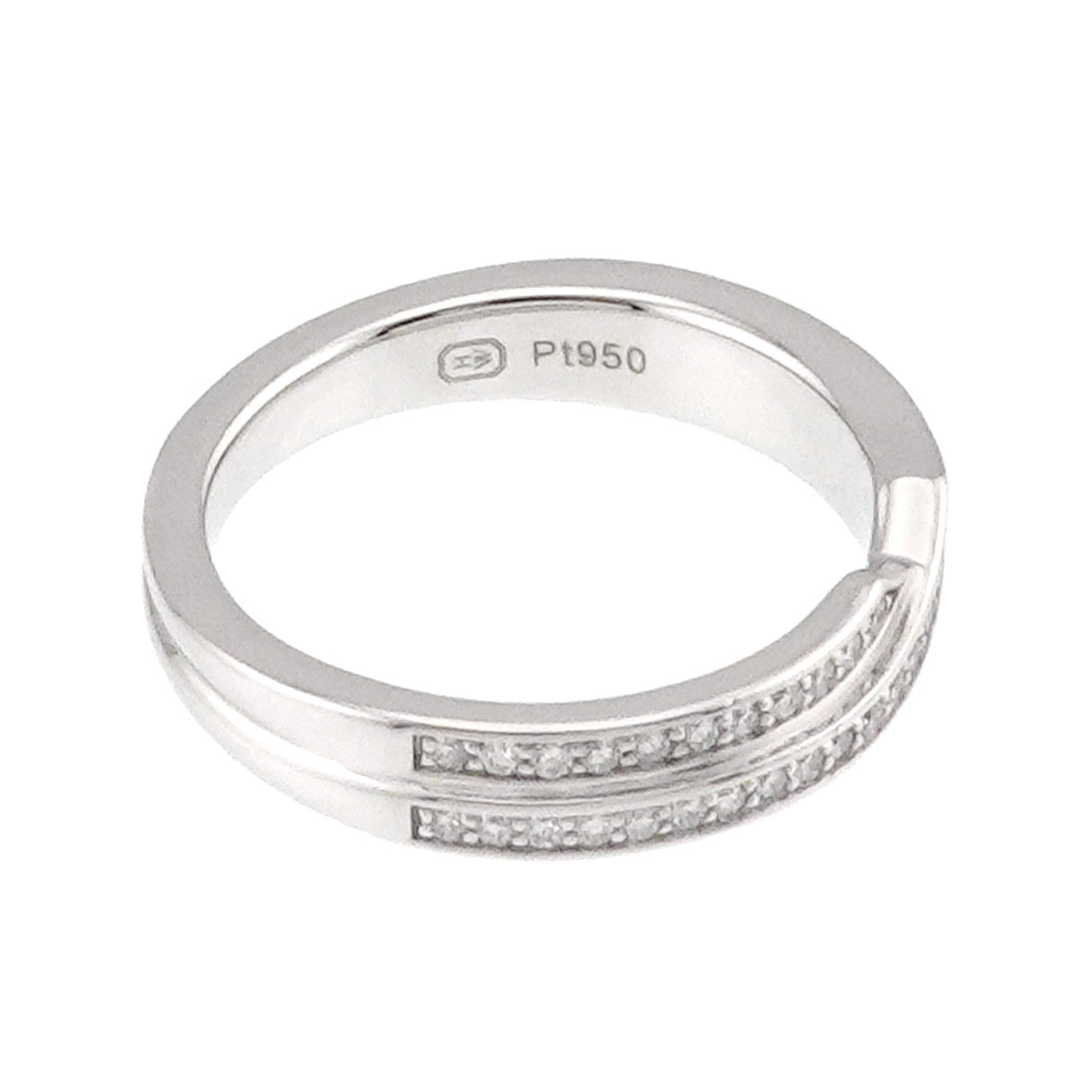 Diamond Ring Pt Platinum size4.5-4.75(US)