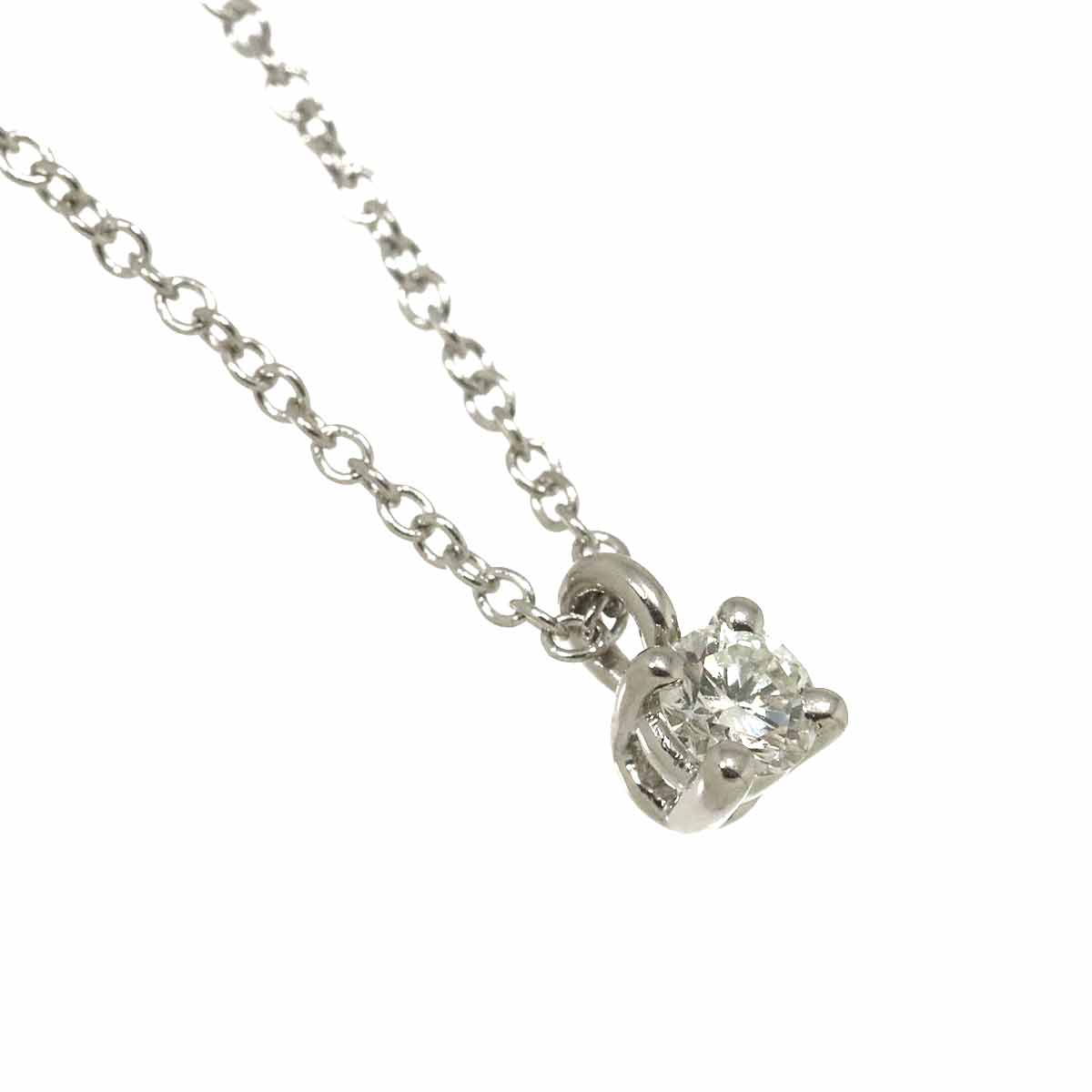 Solitaire Diamond Necklace Platinum