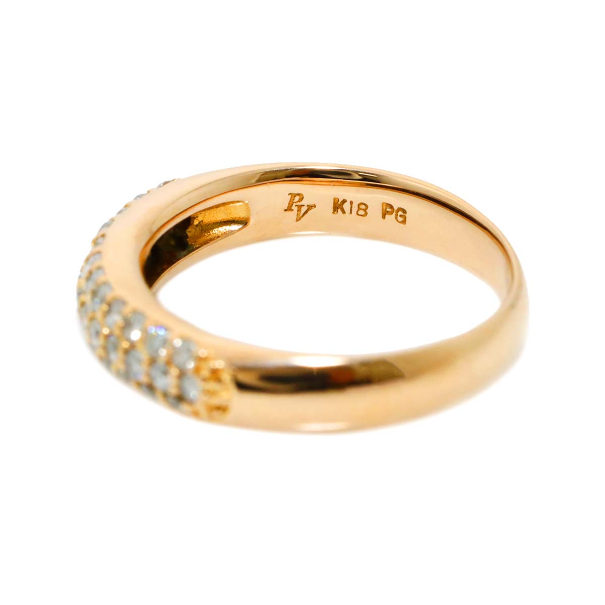 Diamond 0.40ct Ring 18K PG 750 Size4.5(US)