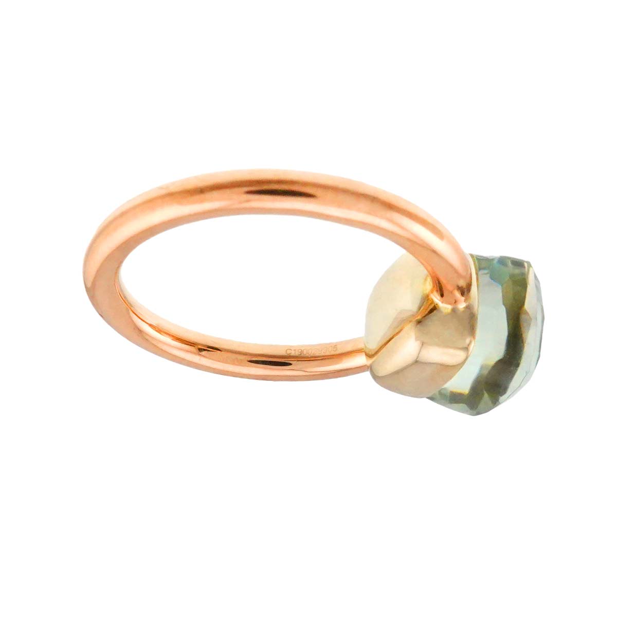 Quartz Petit Ring 18K PG WG 750 size51 5.5-5.75(US)