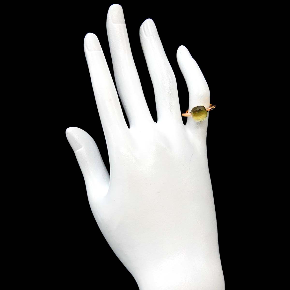 Quartz Petit Ring 18K PG WG 750 size51 5.5-5.75(US)