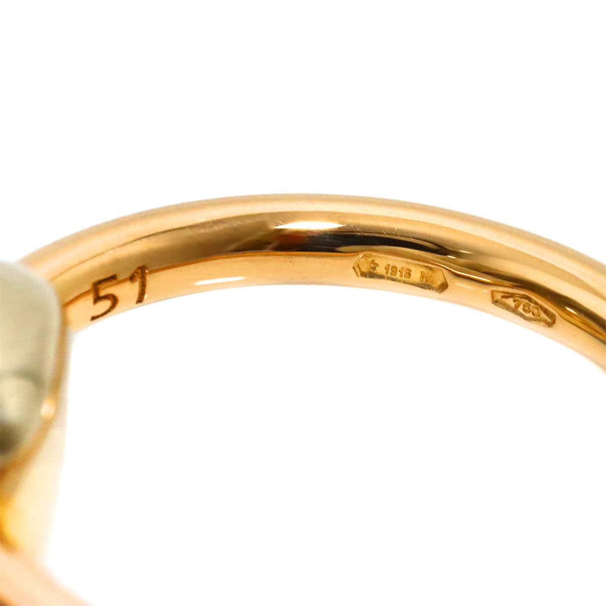 BlueTopaz Petit Ring 18K PG WG 750 size51 5.5-5.75(US)