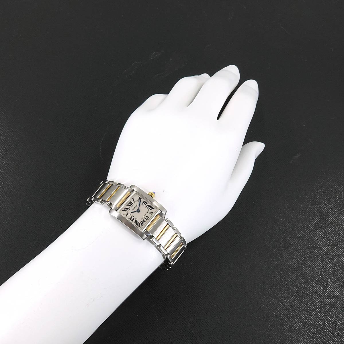 Tank Francaise SM W51007Q4 750 YG Quartz Cream Dial Ladies