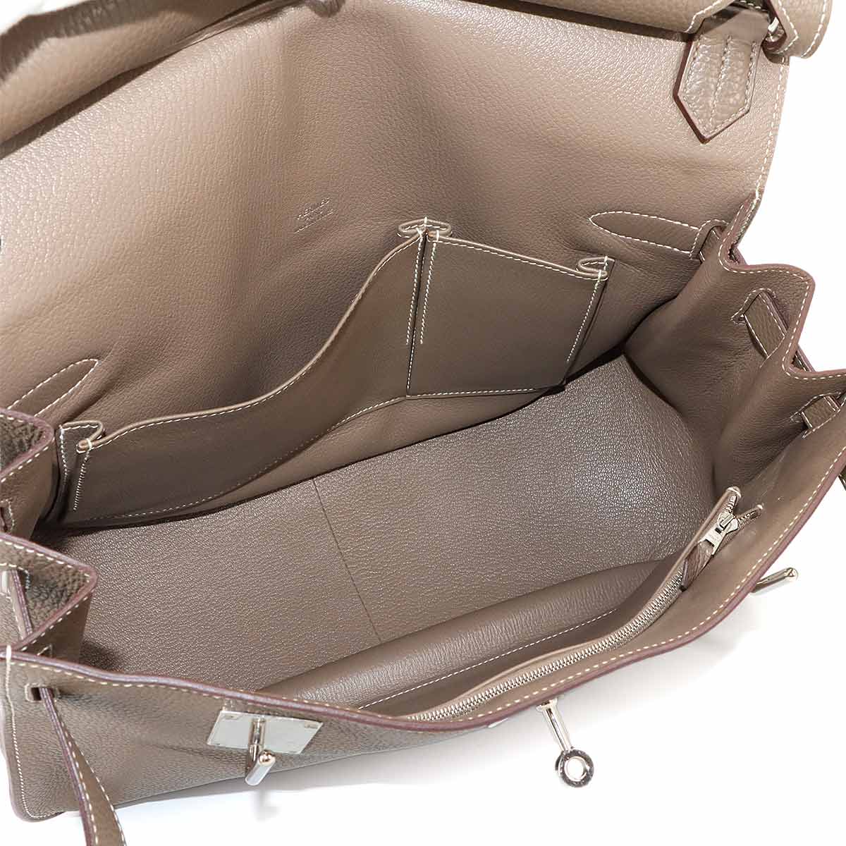 Jypsiere 34 Shoulder Bag Taurillon Clemence Etoupe Purse