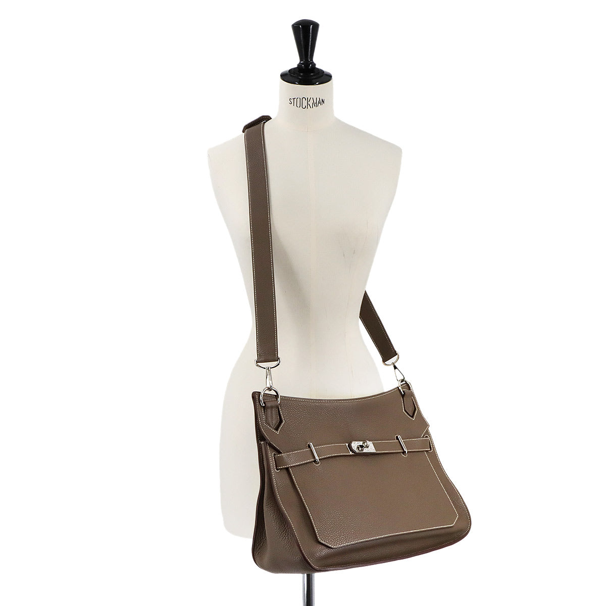 Jypsiere 34 Shoulder Bag Taurillon Clemence Etoupe Purse