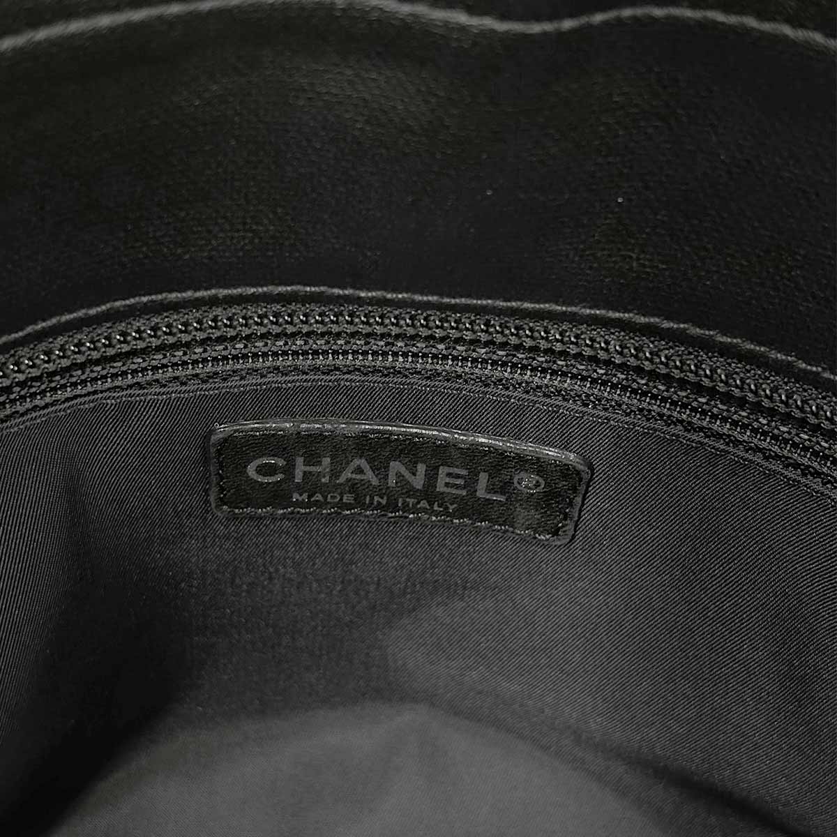 Paris Biarritz PM Tote Bag PVC Nylon Leather Black A34208 Purse