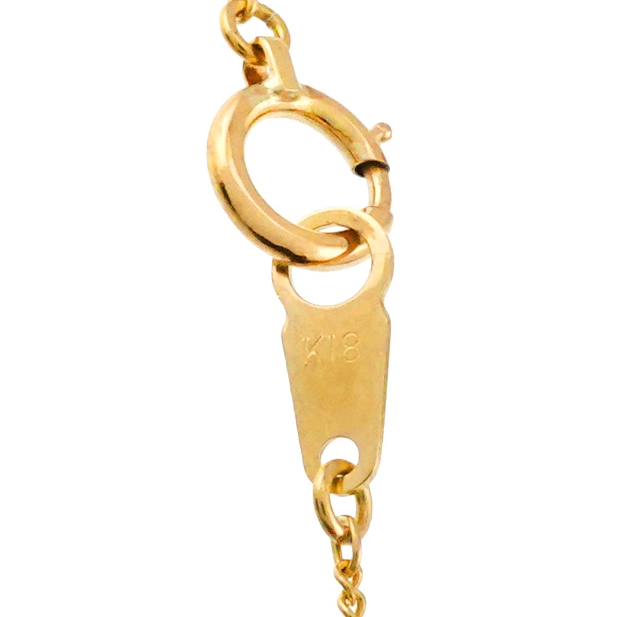 Diamond 0.12ct Necklace 18K YG Yellow Gold 750