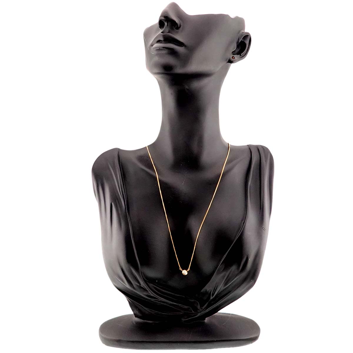 Diamond 0.12ct Necklace 18K YG Yellow Gold 750