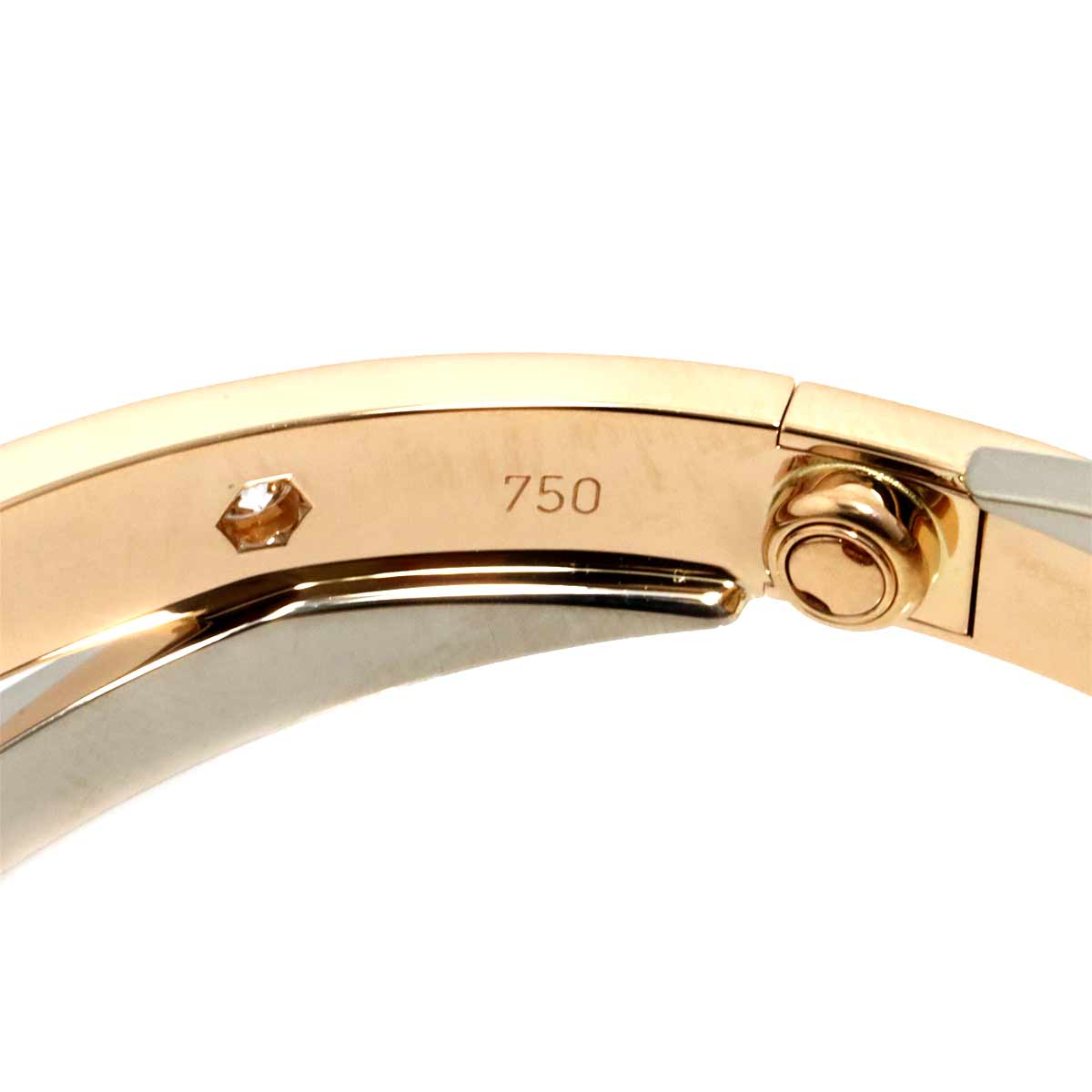 Love Bracelet Diamond 12P 18K K18 PG WG 750 size18